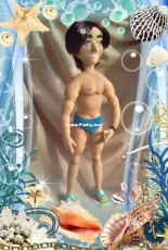 Unknown Designer - Man in swimsuit - Russian or English