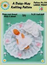 Daisy May 244 - Dress, Coat, Bonett, Briefs and Shawl to fit 4 inch dolls