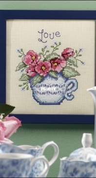 Floral Teacup by June Fiechter from Garden Fresh Cross Stitch - Free