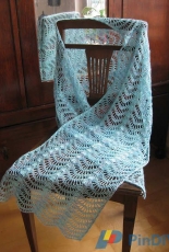 A. Westbrook- Lacy Feather and Fan Wrap- Free