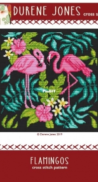 Durene Jones Cross Stitch DJXS 2327 - Flamingos