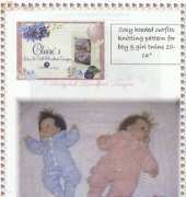 baby doll hand knit D5 twins hooded set