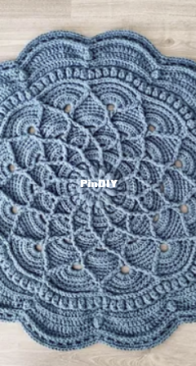 Floornament - Periwinkle Crochet - Andrea Harding - Bloom Floor Rug