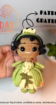 Day Crochet Amigurumis - Tiana - Spanish - Free