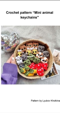 Mini Animal Keychains By Lubava Crochet