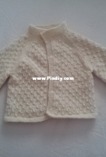White cardigan for a baby
