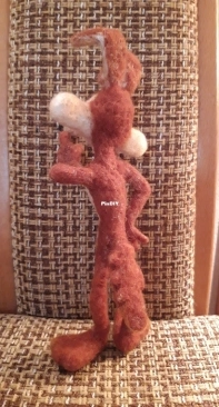 Willie E Coyote - needle felting