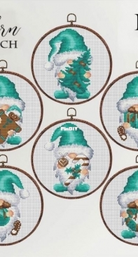 Modern Xstitch - christmas gnomes XSD