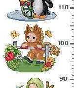 Ellen Maurer Stroh EMS Animal Babies Height Chart 4 PCS
