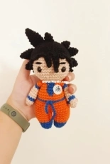 Linhas de Algodão - Andreza Andrade  - Goku Chibi - Portuguese
