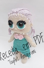 Boneca lol sereia Toyart amigurumi