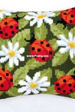 Vervaco 1200-103 Cushion Ladybirds and Daisies