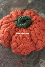 Cabled Pumpkin by Kimberly Schutt-Free