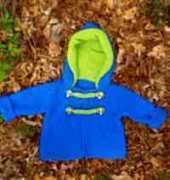 Knitted Seed Stitch Baby Hoodie by Leslie Wilson-Free