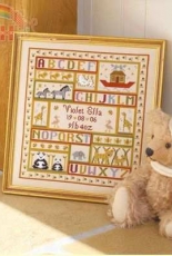 Historical Sampler Company - Animal Patchwork Birth Sampler