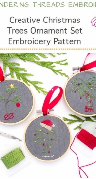 Wandering Threads - Creative Christmas Trees Ornament Set