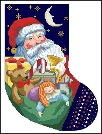 Santa Claus Stocking from BH&G - Old-Fashioned Christmas Crafts XSD