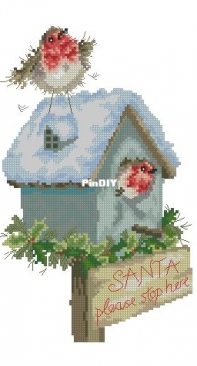 Bothy Threads XHD55 Santa Please Stop Here by Hannah Dale  XSD