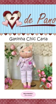 Atelier Coraçao de Pano - Day Carlson - Chic Kitten Carla - Gatinha Chic Carla - Portuguese