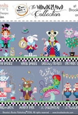 Brookes Books - The Wonderland Collection - Alice, Mad Hatter, White Rabbit,  Queen of Hearts, Cheshire Cat, Royal Gardener,  The White Queen, Dormouse, March Hare, The Caterpillar, The Tweedles,  The Duchess