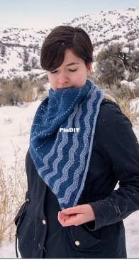 Grey Glacier Bandana Cowl by Skacel Knitting