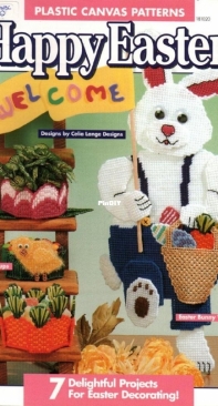 House Of White Birches - 181020 - Celia Lange Designs - Plastic Canvas - Happy Easter