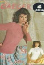 Jeager Hand Knitted-#4977-Sweater with Long or Short Sleeves-1982