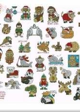 41 Christmas Critters by Debra Page from The World of Cross Stitching TWOCS 234 XSD