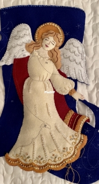 Bucilla Christmas Angel WIP