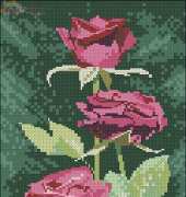 Heritage Stitchcraft - Flower Panels JCRP879 Pink Roses Panel by John Clayton XSD