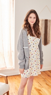 Lion Brand Yarns - Effortless Cardigan by Zabeth - English - Free