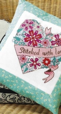 Made With Love - Heart Cushion by Durene Jones from Cross Stitch Gold 117