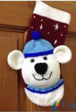 Little Bamboo Handmade Crafts - Polar Bear Christmas Stocking
