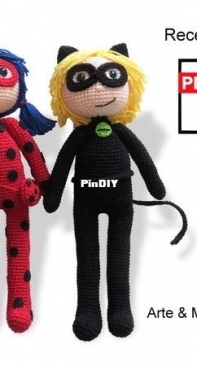 Arte e Manha Kids - Carla Meira - Lady Bug e Cat Noir - Portuguese