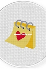 Daily Cross Stitch - Heart In Notepad