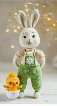ProCrochetToys - Olga Prokhorova - Bunny Sonya with chicken -Russian