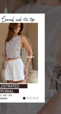 Pattern Couture - Sarah Side-Tie Top - Sizes XXS-XXL
