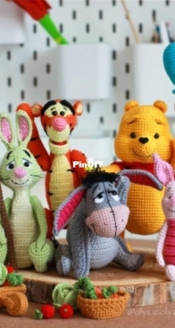 Olya Usolya Amigurumi - Olya Usoltseva - 5 in 1 Winnie the Pooh, Eeyore, Piglet, Tigger, Rabbit - Português