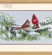 Dimensions 35178 - Winter Cardinals