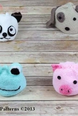 ShiFios Patterns-#165-Baby Animal Hats Knitting Pattern