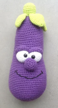 Crochet Eggplant / Aubergine 2