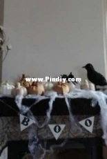 Halloween mantel