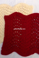 Old Shale - Feather and Fan Dishcloth by Angela Childress-Free