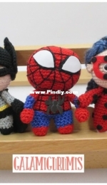 Galamigurumis - Gala Rebes - Batman Spiderman y Ladybug - Los Superpeques II - Spanish - Free