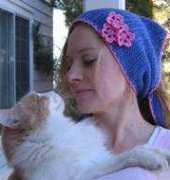 Piece by Piece - Summer Blue Head Scarf  by Kathy North