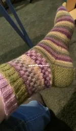 Double Cuff socks by Valerie Moseley-Free