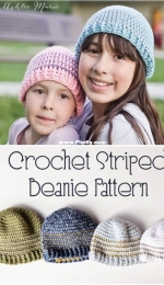 Ashlee Marie - Crochet Striped Beanie - Free