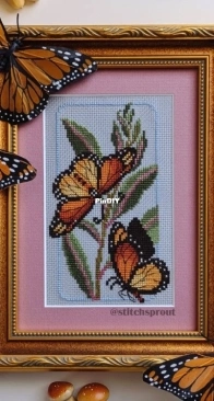 Stitch Sprout - Monarch Butterfly Garden by Elizabeth Noonan
