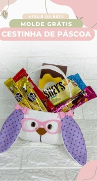 Atelie da Beta -  Roberta Ferreira - Easter Basket - Cestinha de Pascoa - Portuguese - Free