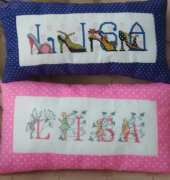 Name cushions for my friends....
